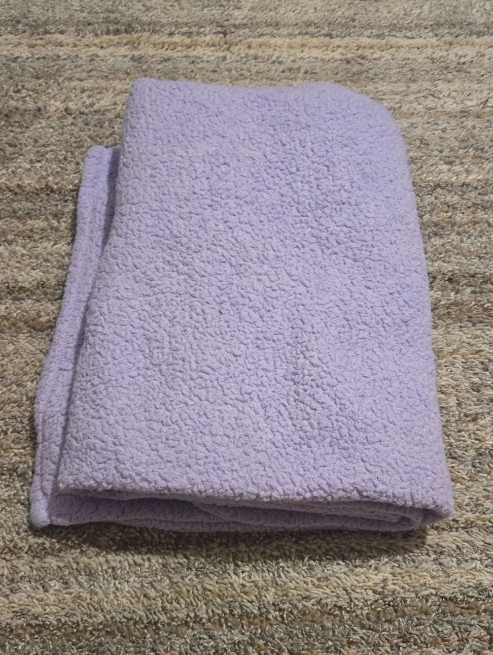 Soft Lavender Sherpa Throw Blanket - Home Bedding